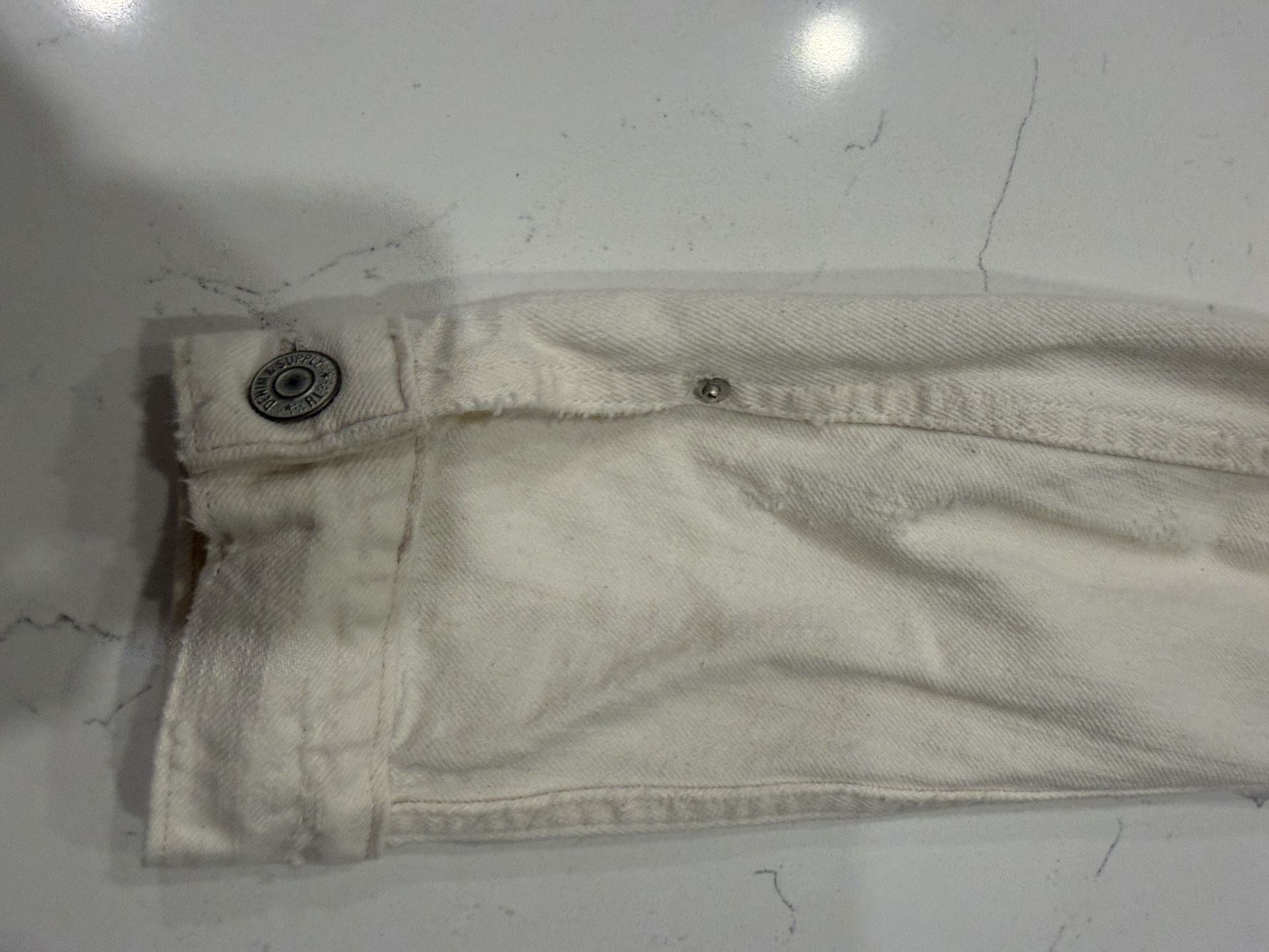 Denim & Supply Ralph Lauren Distressed Denim Jacket Size S White 12
