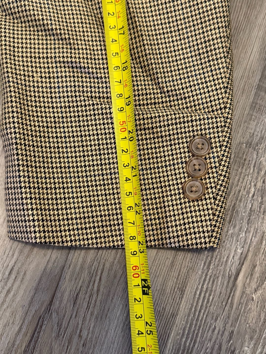 Alan Flusser Sport Coat Size 48R Brown Houndstooth Silk Wool Blazer 7