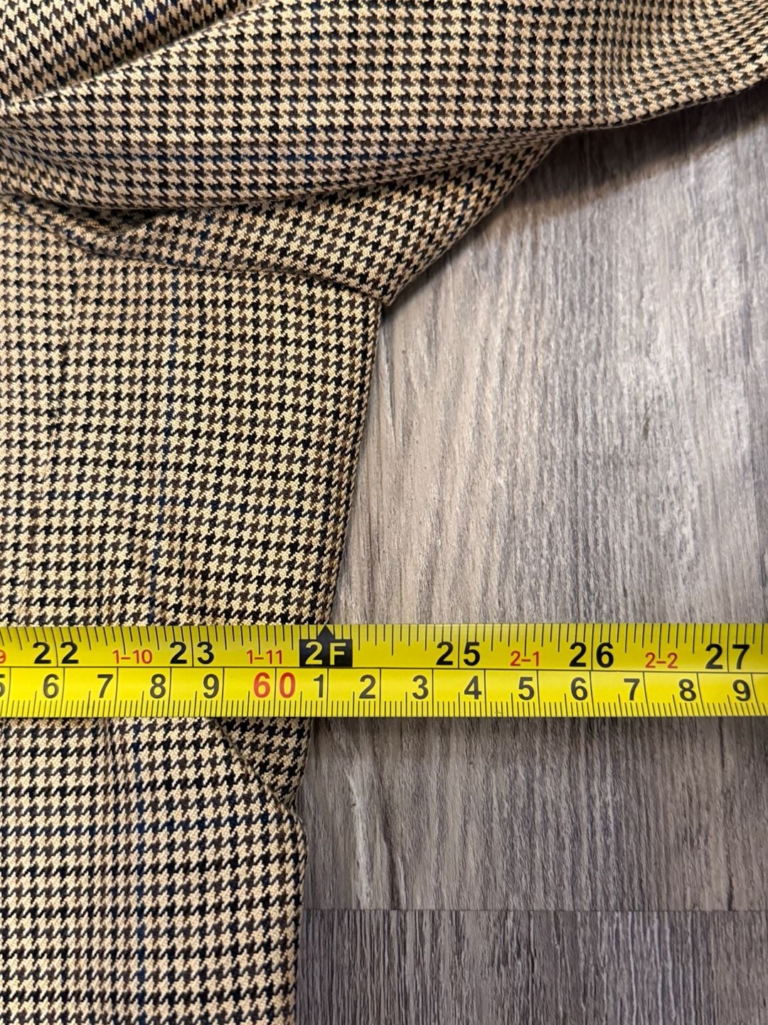Alan Flusser Sport Coat Size 48R Brown Houndstooth Silk Wool Blazer 8