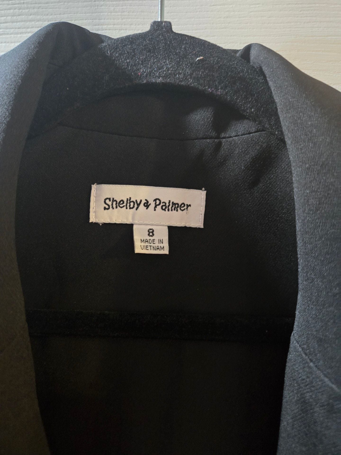Shelby & Palmer Blazer Dress Size 8 Black Long Sleeve Button Front 5