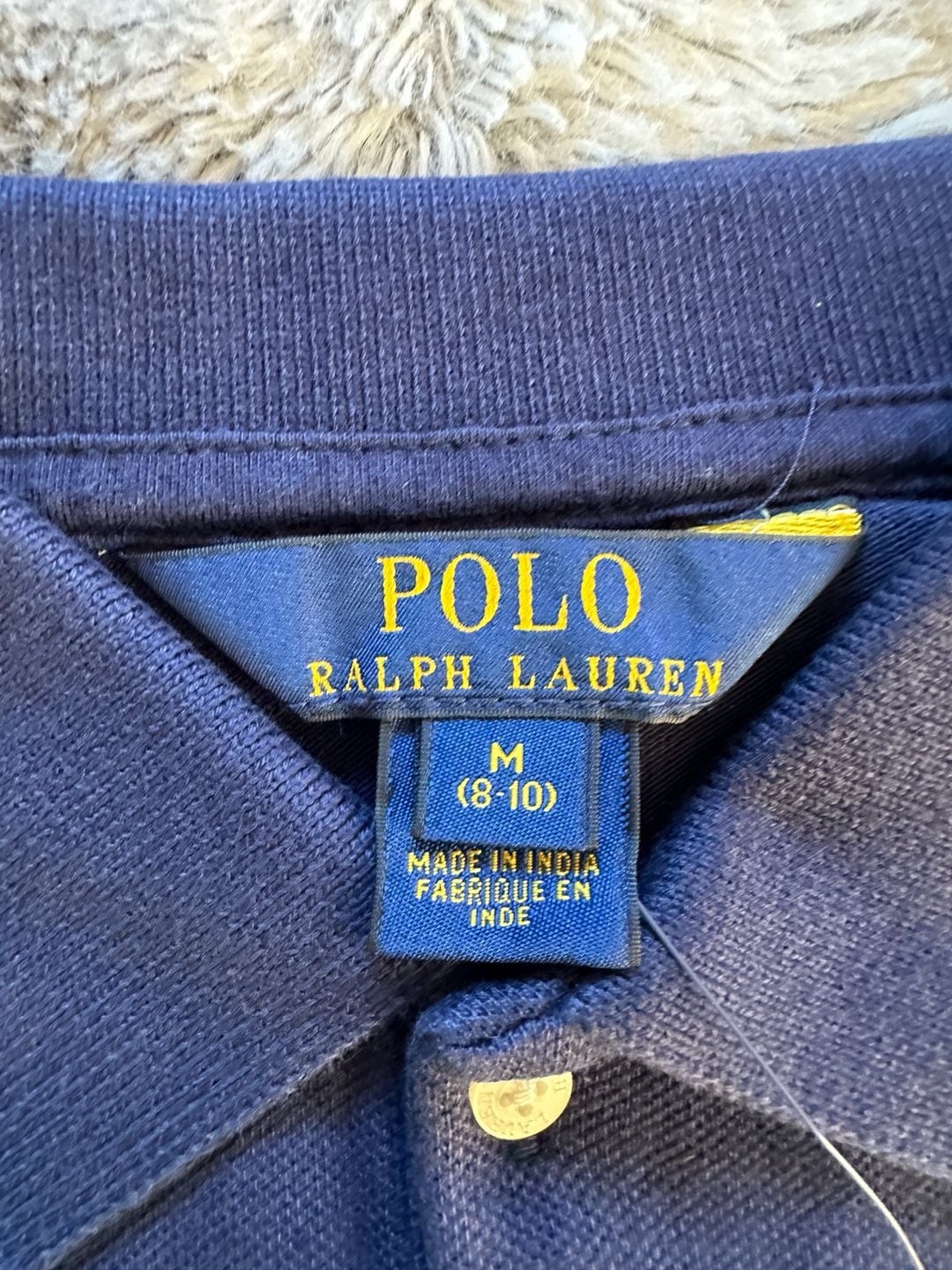 New Polo Ralph Lauren Stretch Mesh Polo Dress Size M (8-10) Navy Blue Pink Logo 5