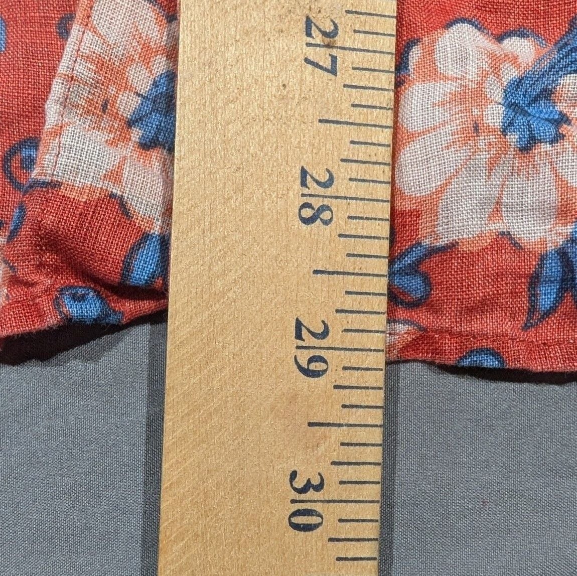 UNTUCKit Short Sleeve 100% Linen Shirt Size Large Red Blue Floral Print 7