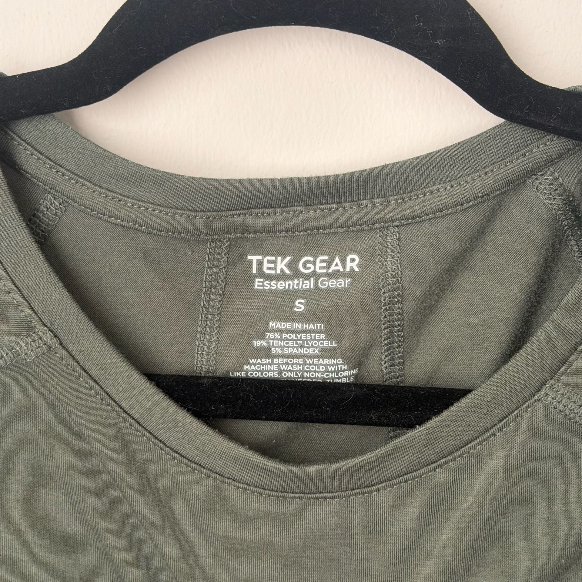 Tek Gear Essential Gear Long Sleeve Shirt Size S Green Athletic 3