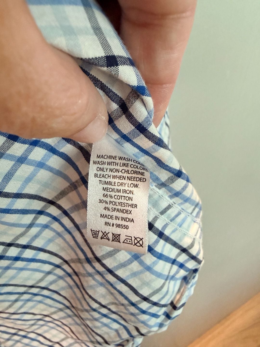 Knox & Lane Button Down Shirt Size L Blue Plaid Slim Fit Long Sleeve 4