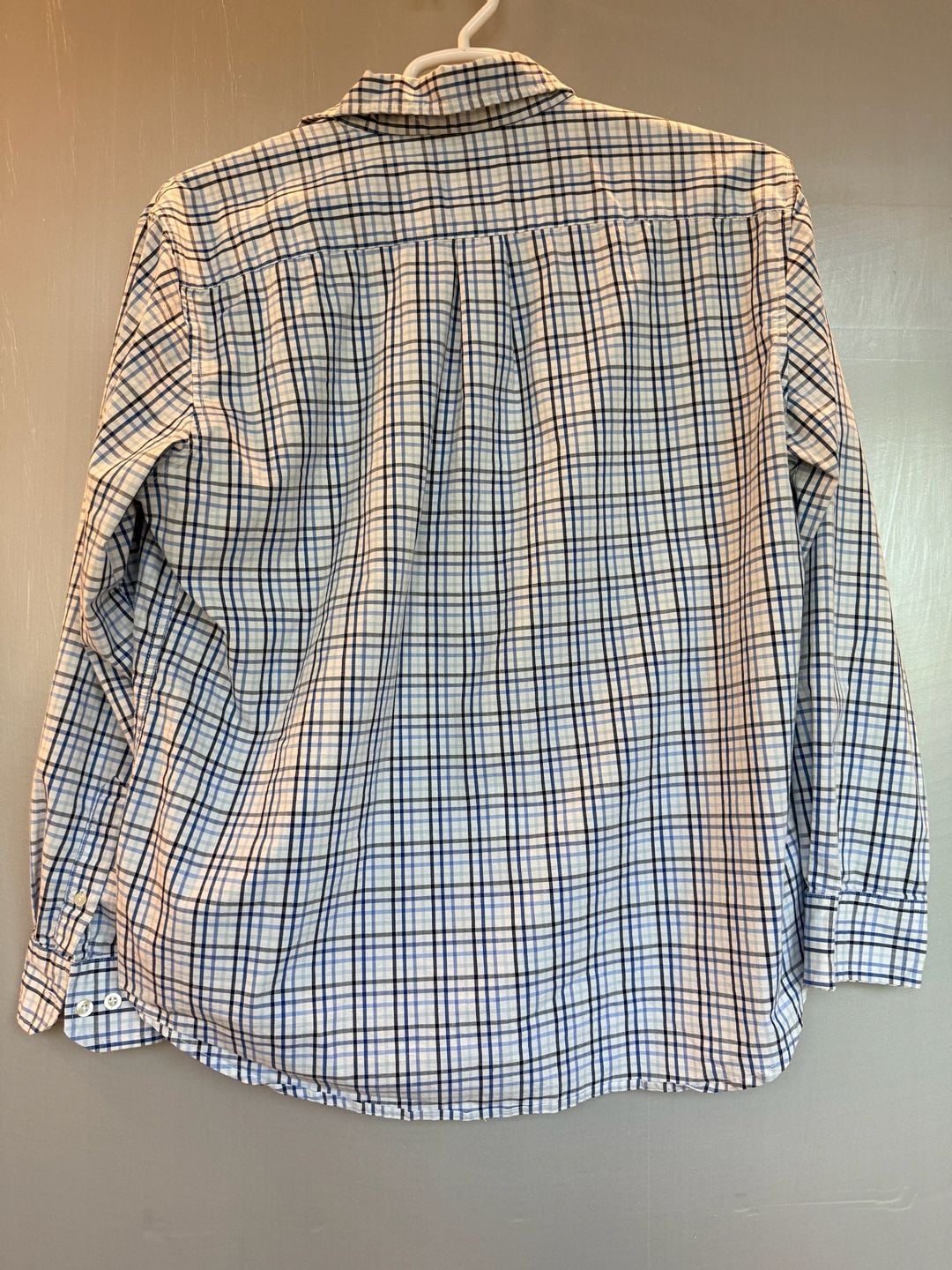 Knox & Lane Button Down Shirt Size L Blue Plaid Slim Fit Long Sleeve 5