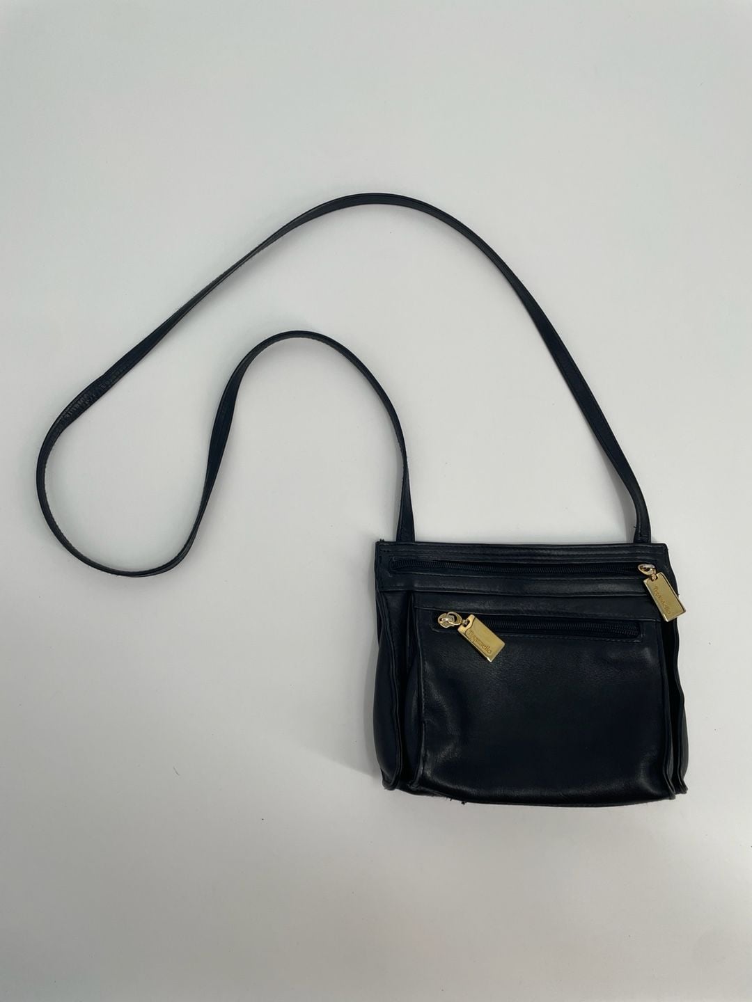 Tignanello Black Leather Crossbody Bag 5