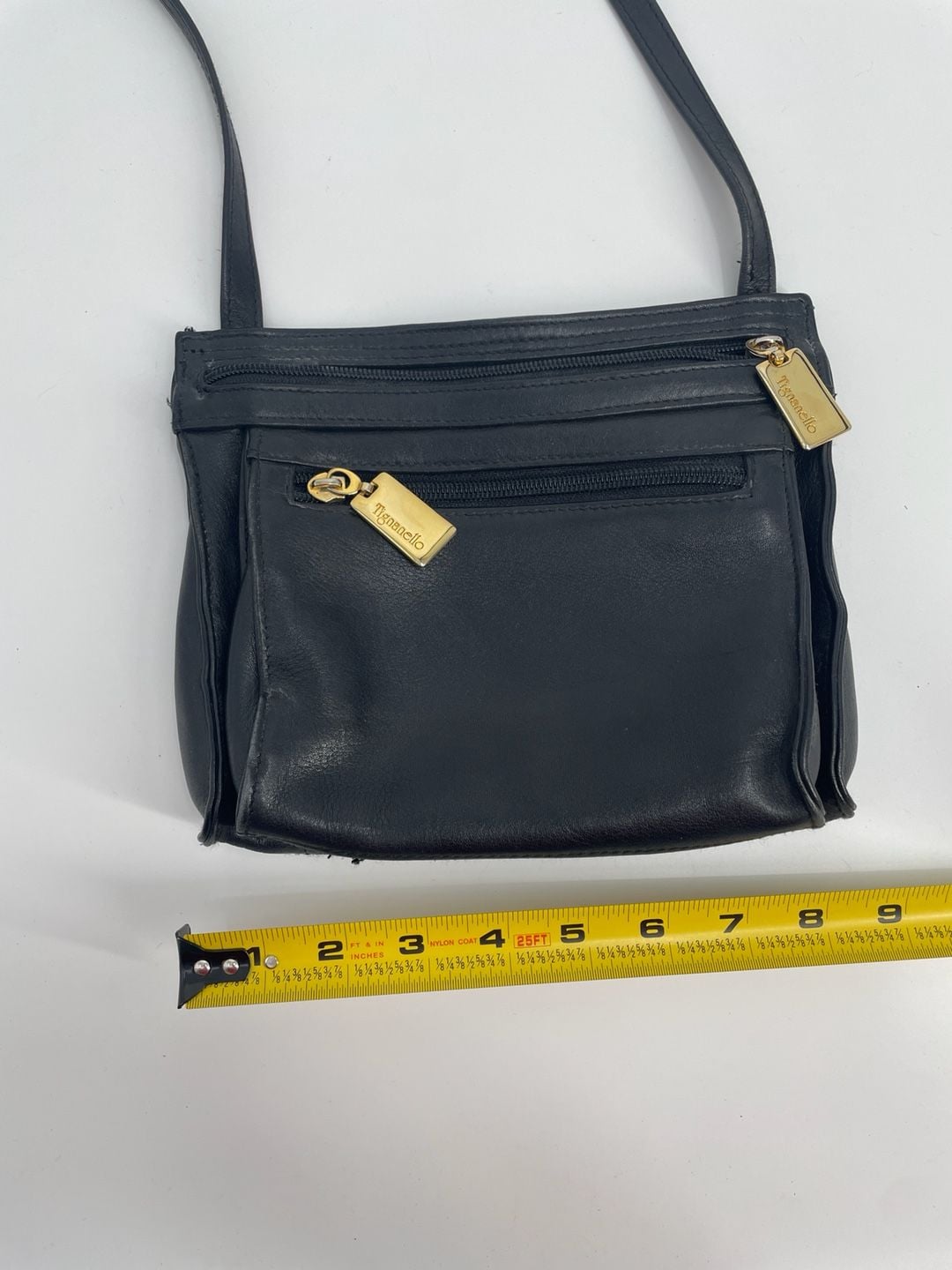Tignanello Black Leather Crossbody Bag 6