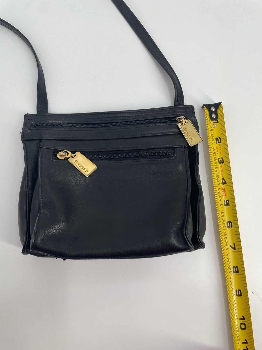 Tignanello Black Leather Crossbody Bag 7