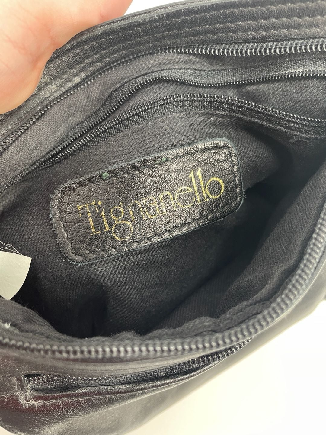 Tignanello Black Leather Crossbody Bag 9