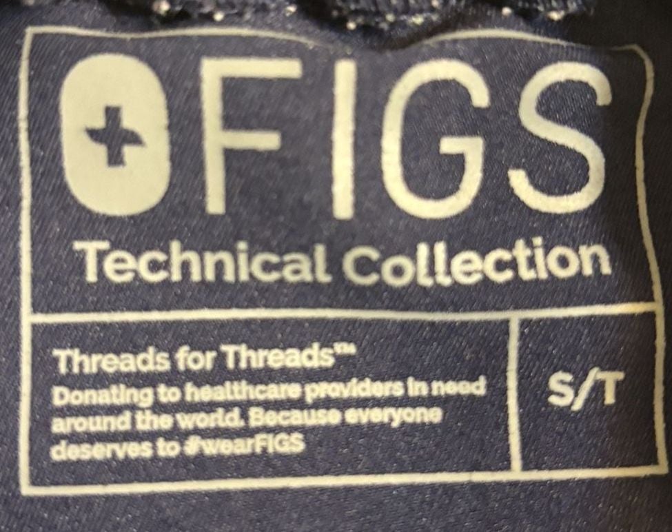Figs Technical Collection Scrub Pants Size S/T Navy Blue 6