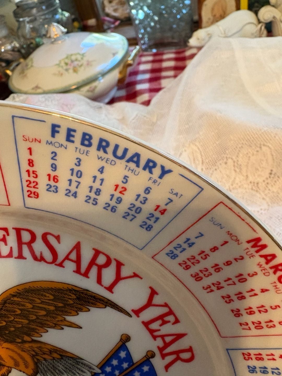 Spencer Gifts Bicentennial 1976 Calendar Collector Plate 5