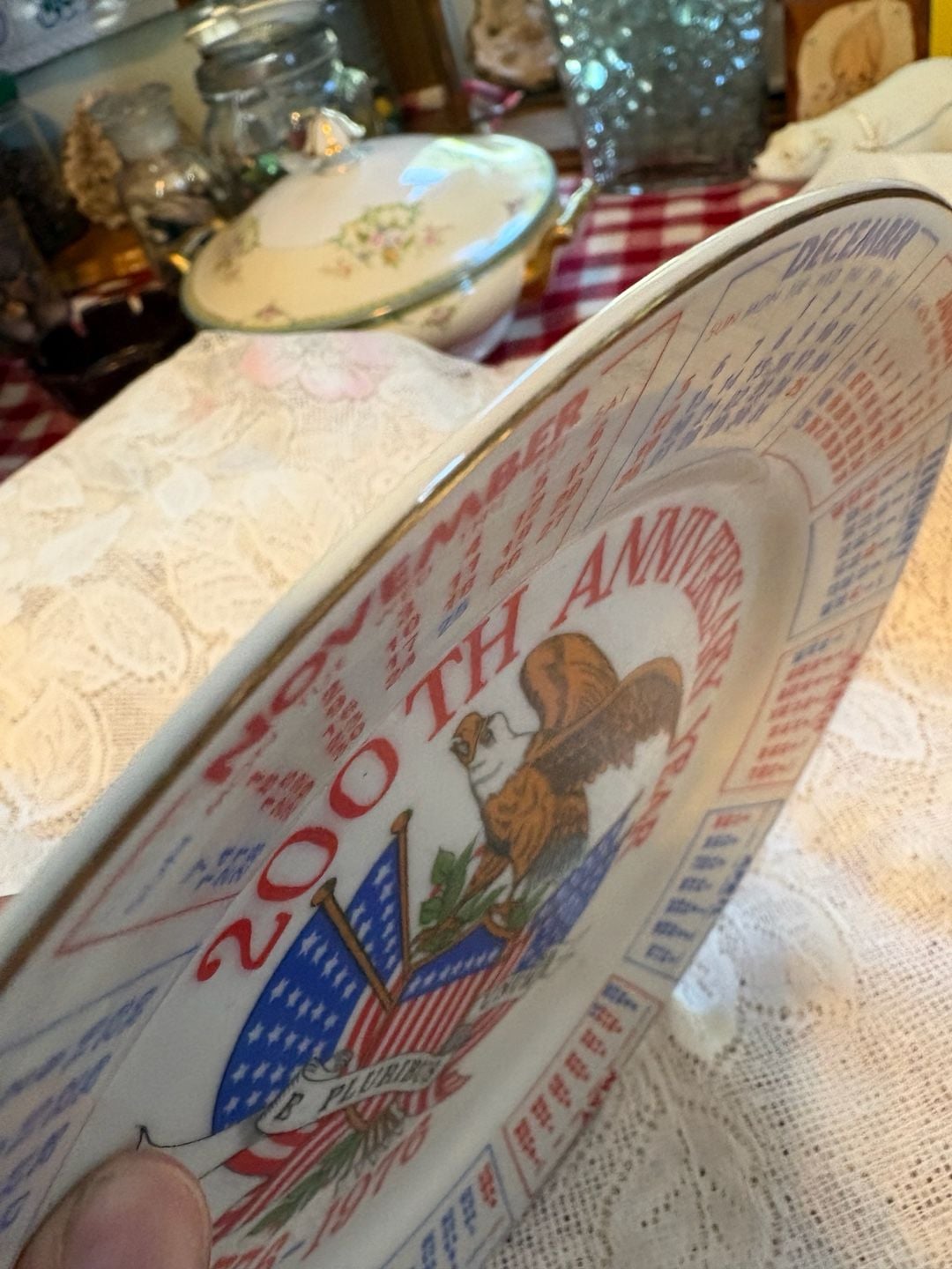 Spencer Gifts Bicentennial 1976 Calendar Collector Plate 6