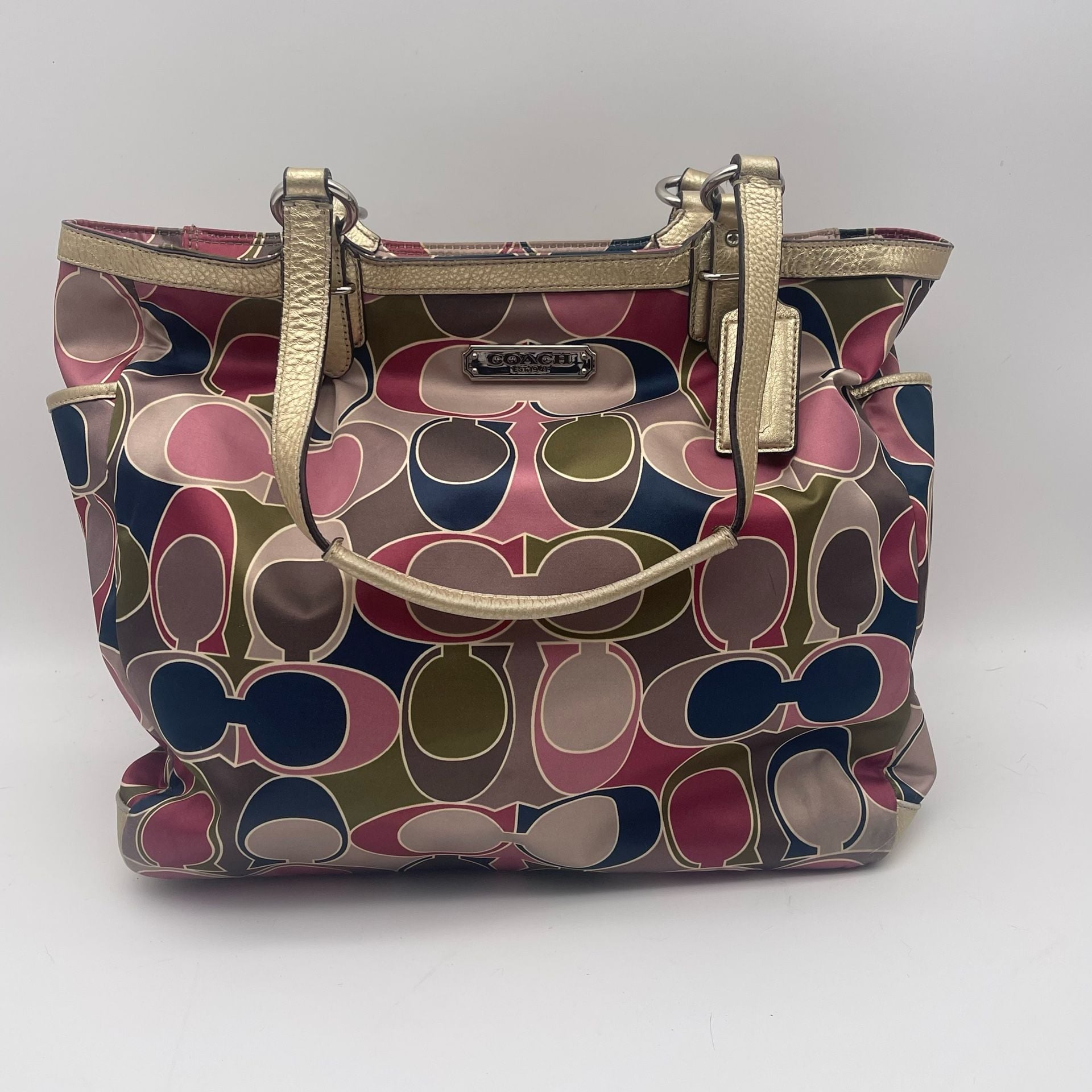Coach Op Art Signature Multicolor Tote Bag F19819 2