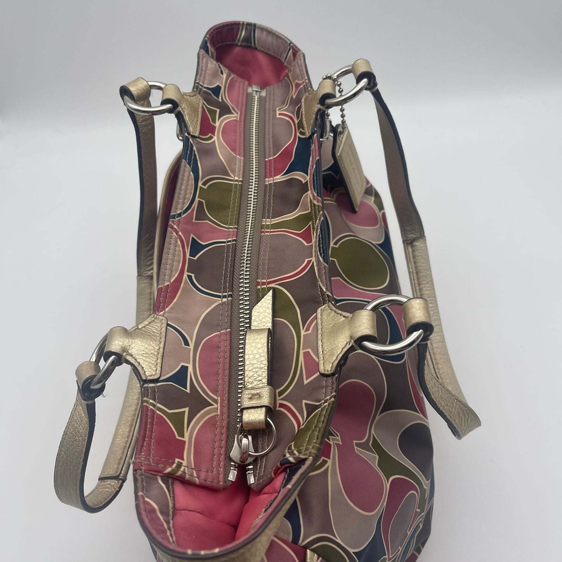 Coach Op Art Signature Multicolor Tote Bag F19819 4