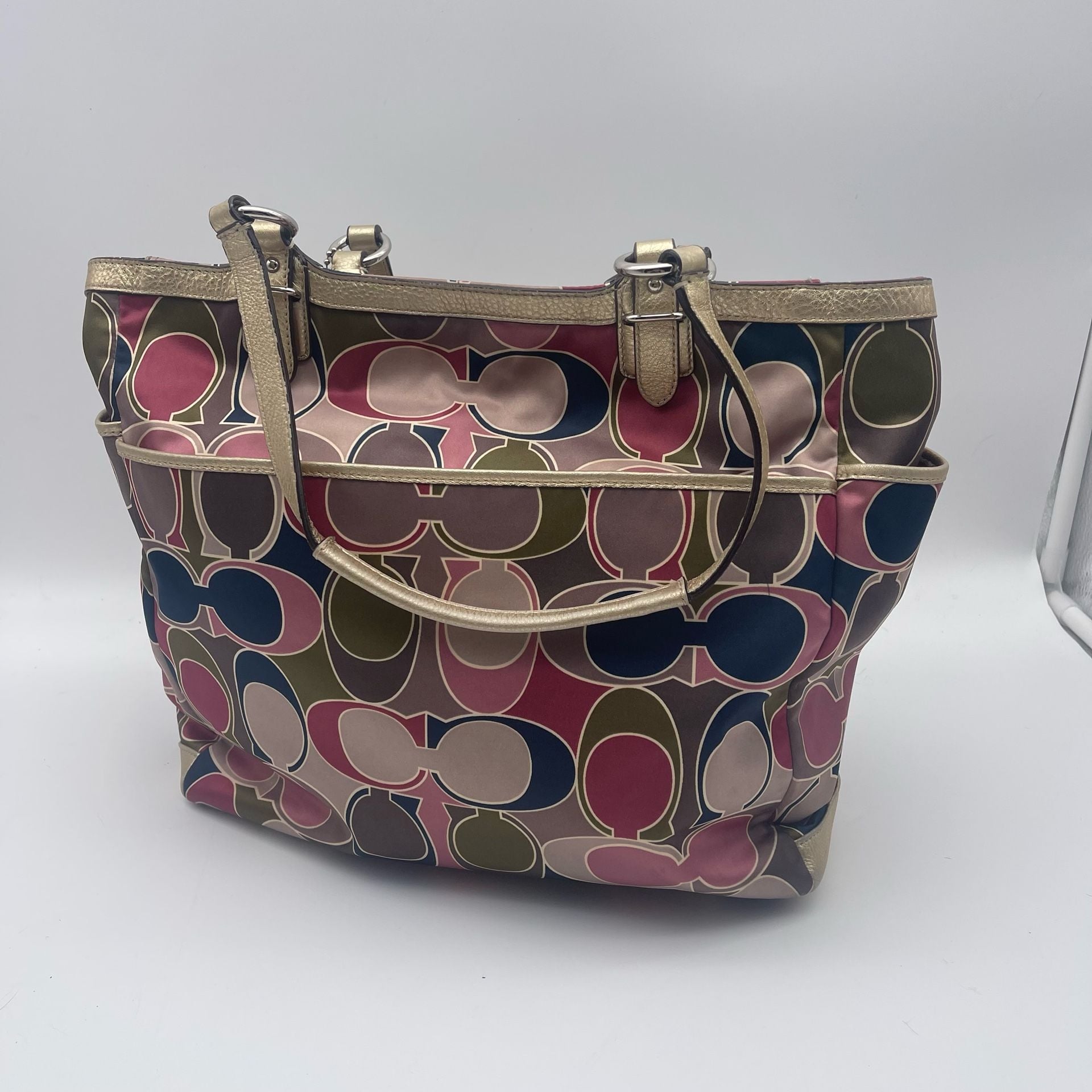 Coach Op Art Signature Multicolor Tote Bag F19819 7