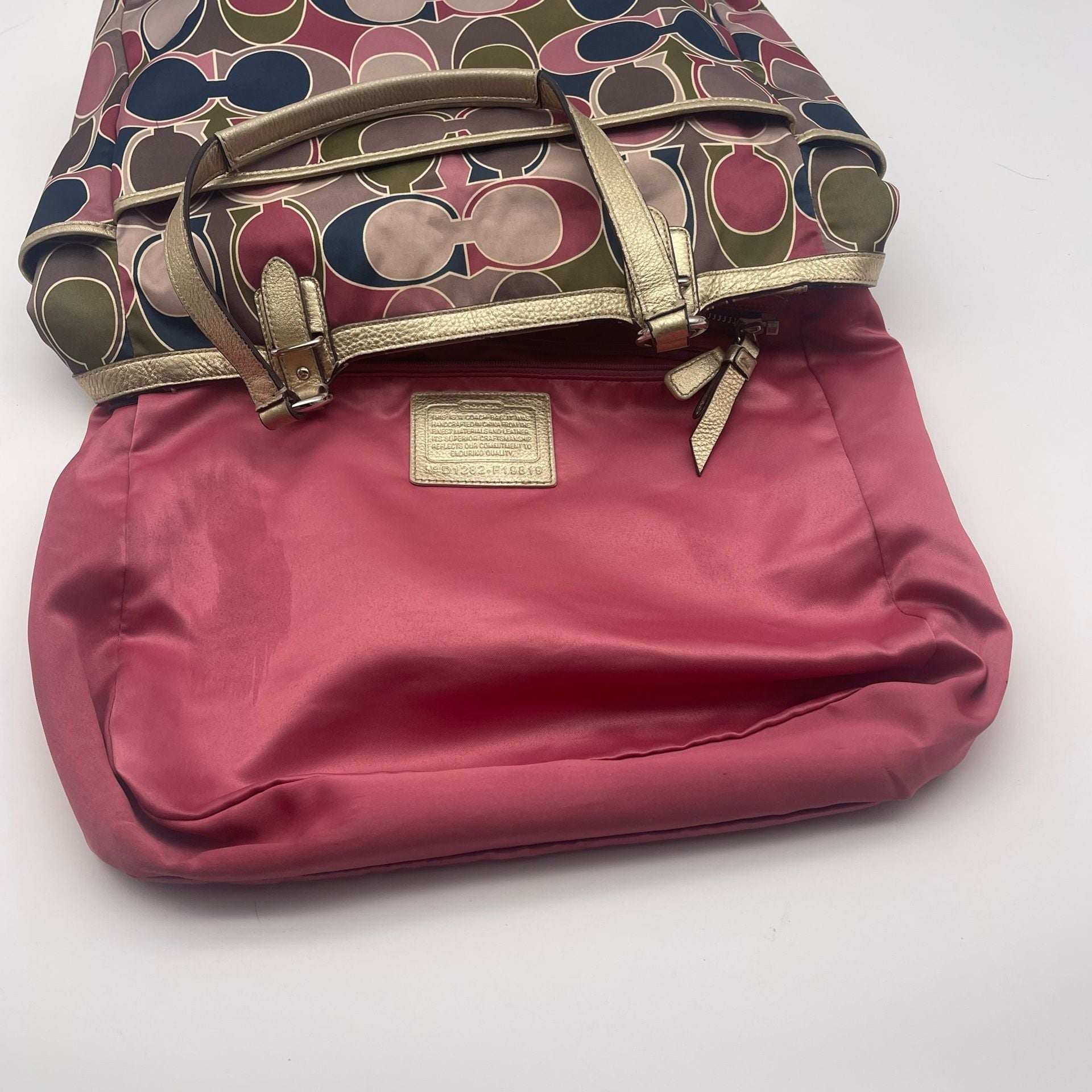 Coach Op Art Signature Multicolor Tote Bag F19819 10