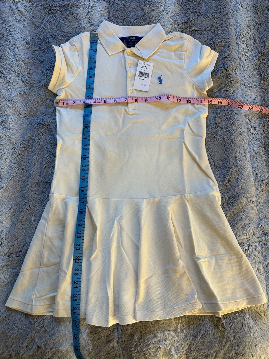 New Polo Ralph Lauren Stretch Mesh Dress Size M 8-10 White Polo Dress 2