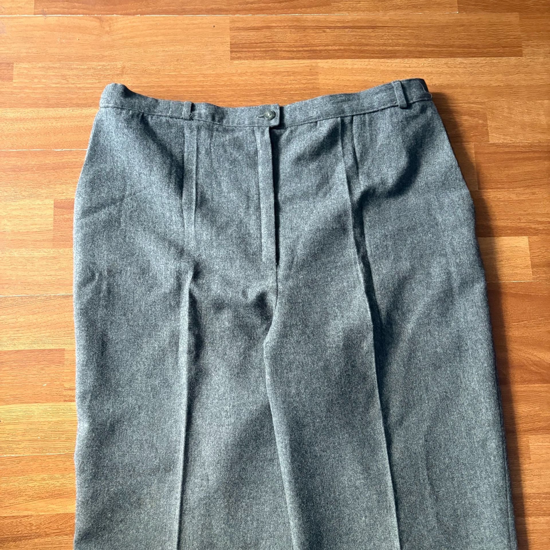 Vintage Pendleton Grey Wool Trousers 34x26 3