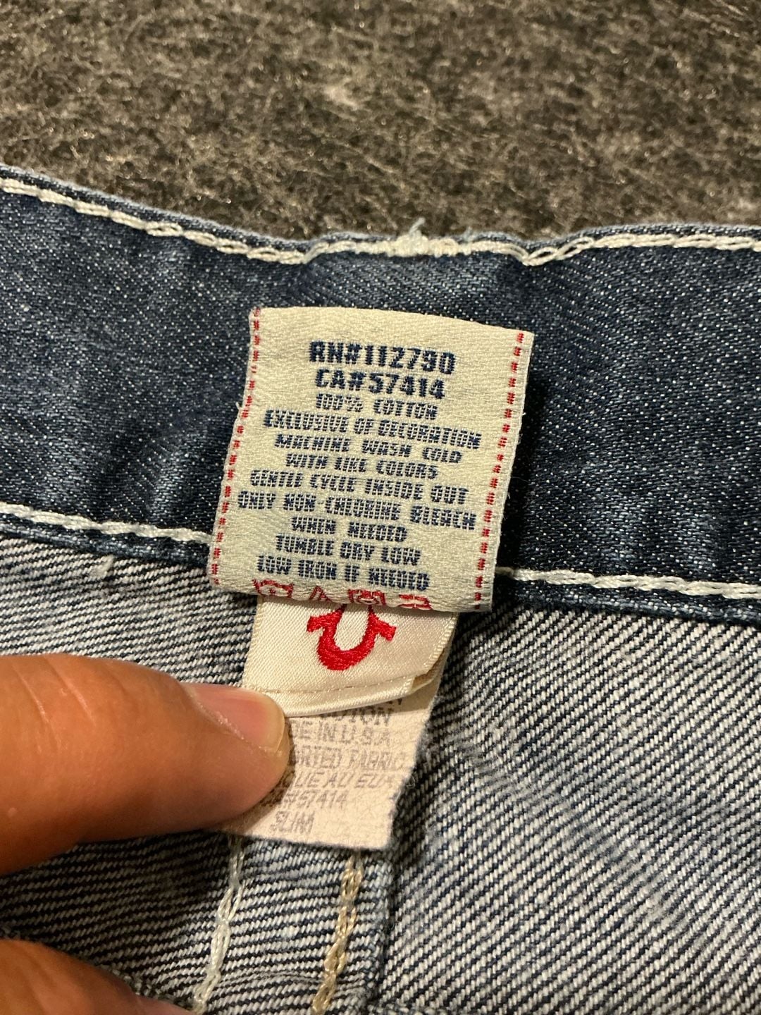 True Religion Slim Distressed Denim Jeans Womens Size 31 Blue Cotton 5 Pockets 5
