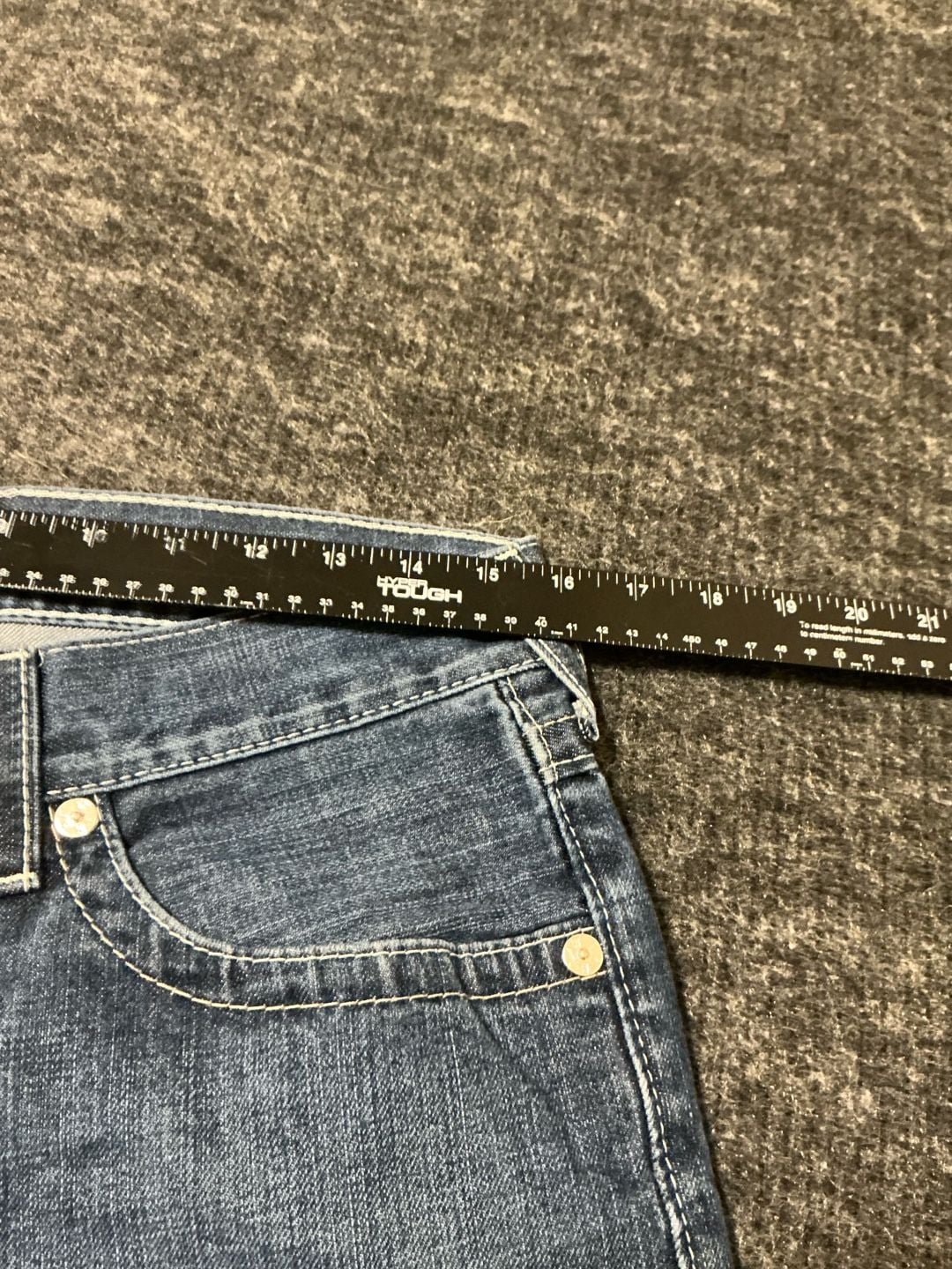 True Religion Slim Distressed Denim Jeans Womens Size 31 Blue Cotton 5 Pockets 6