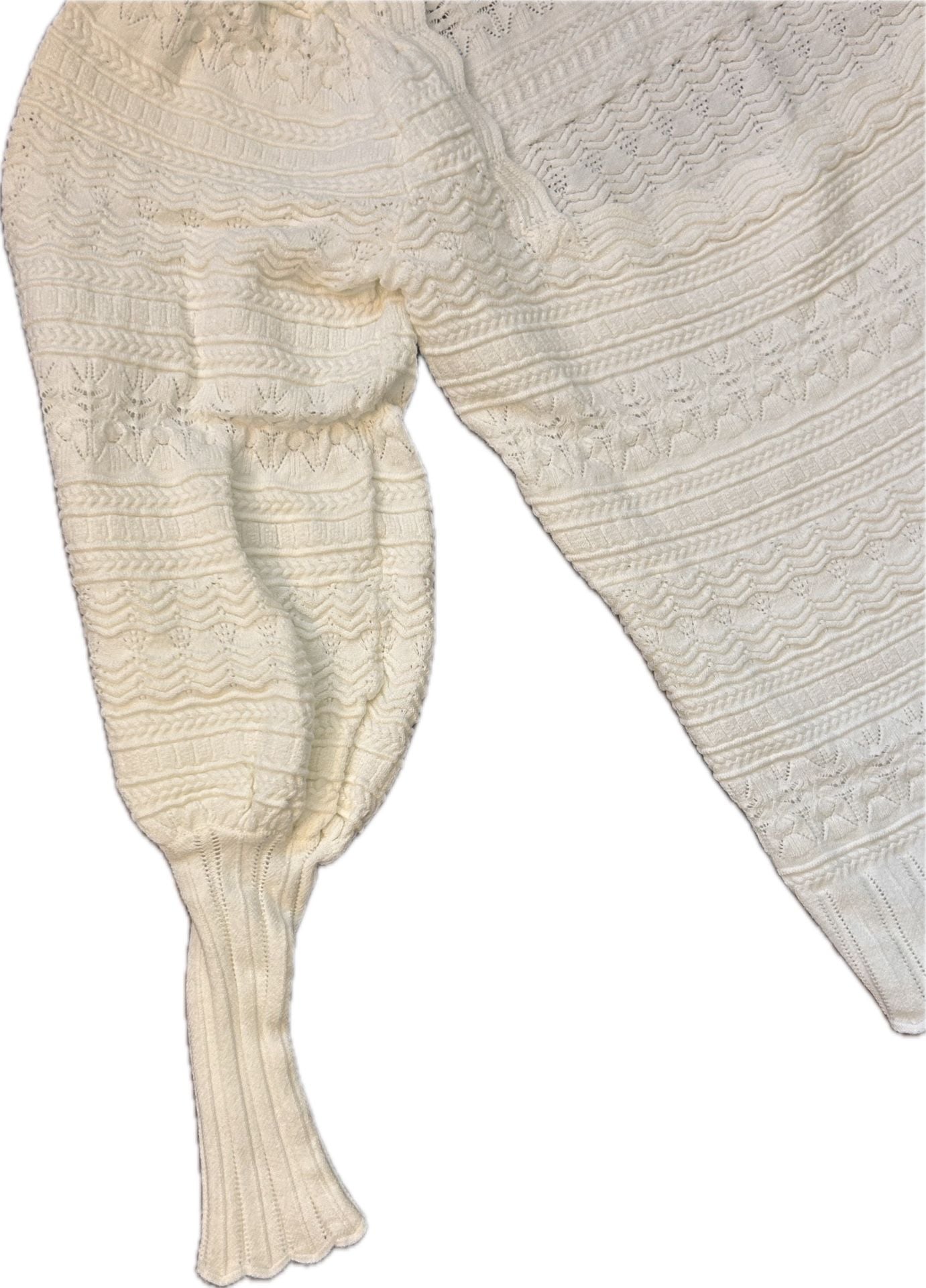 Sézane Ronnie Jumper XS Ecru Cream Knit Puff Sleeve Sweater Top Coquette 7