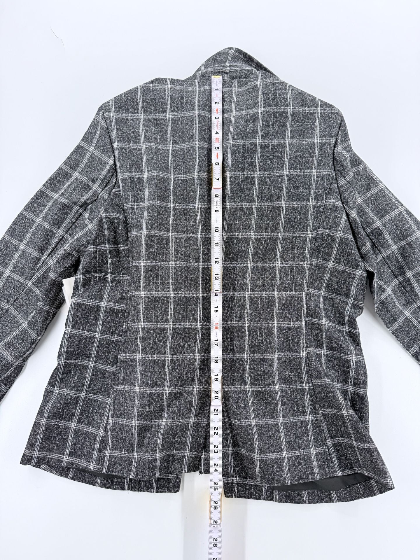 Blue Revival Plaid Blazer With Removable Hoodie Size M Charcoal Black 5