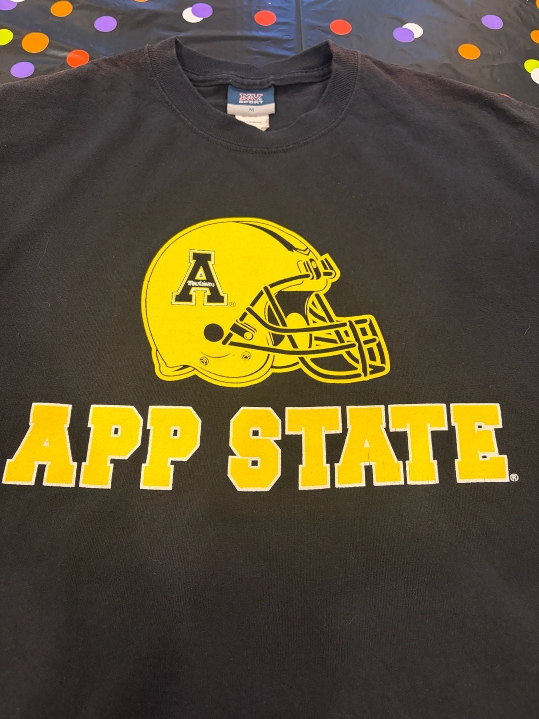 MV Sport App State T-Shirt Size M Black App State Logo 3