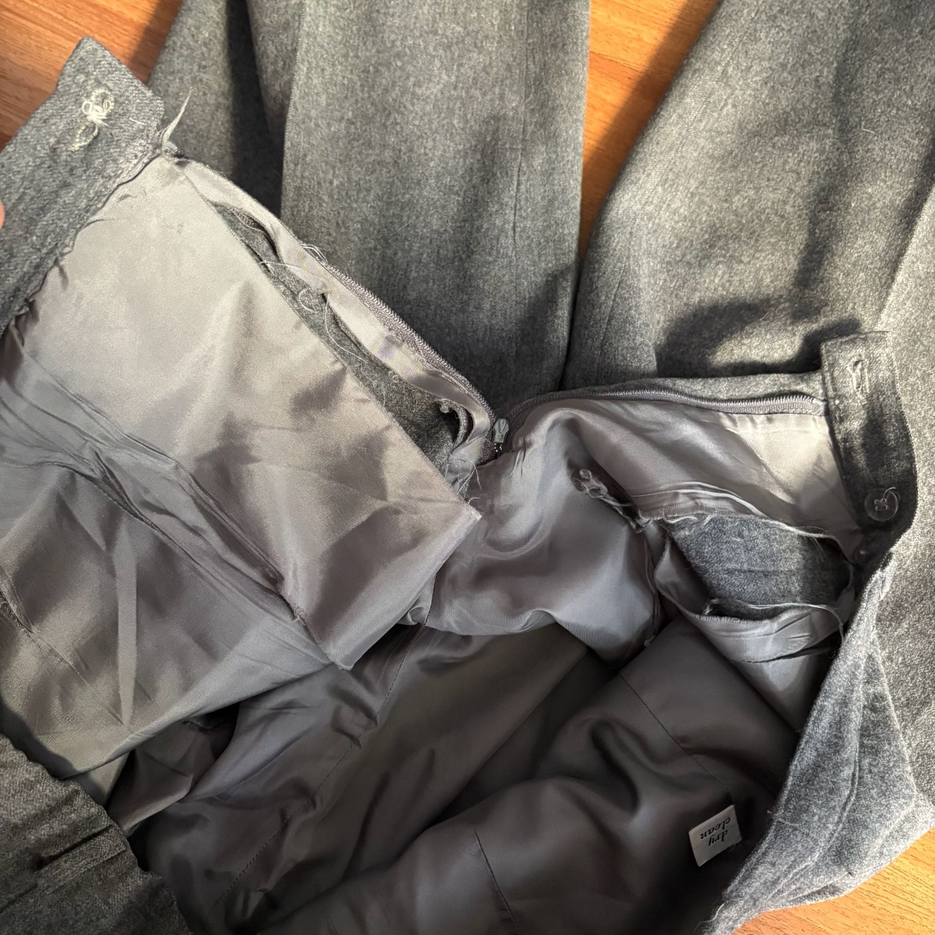 Vintage Pendleton Grey Wool Trousers 34x26 6