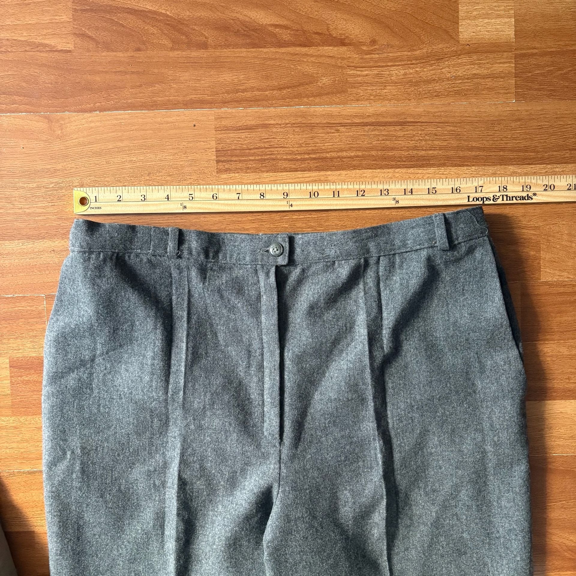 Vintage Pendleton Grey Wool Trousers 34x26 7