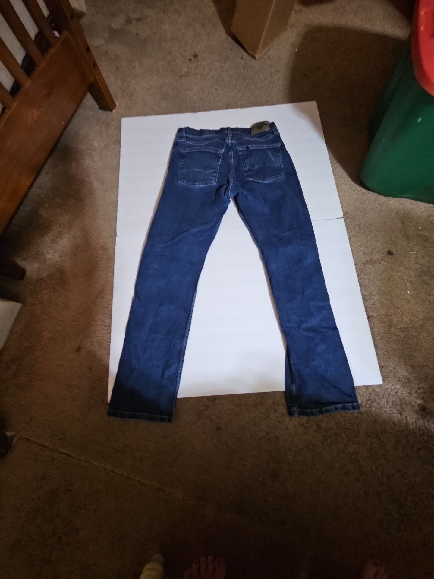 Wrangler Straight Fit Jeans 31x30 Blue Denim 3
