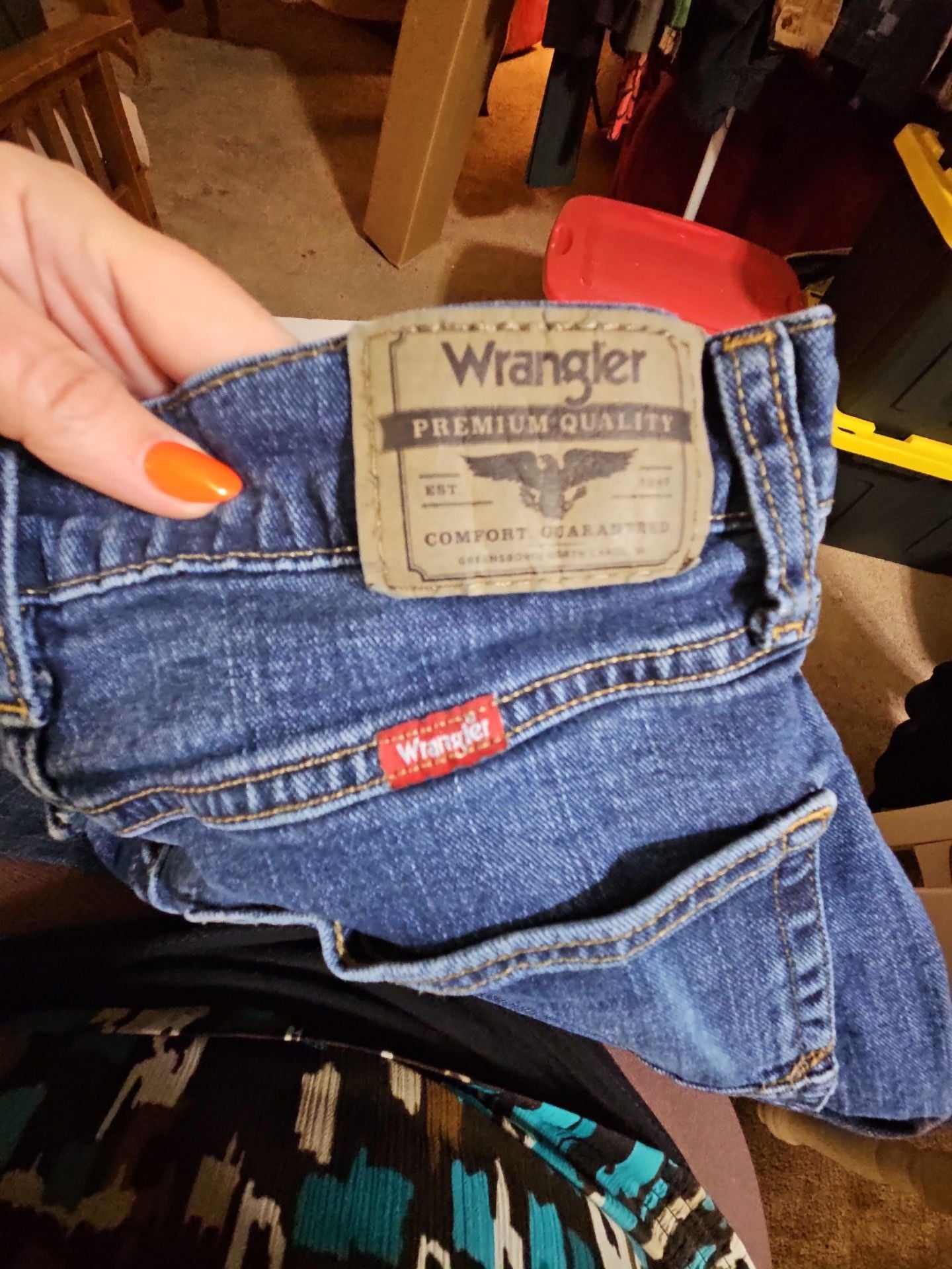 Wrangler Straight Fit Jeans 31x30 Blue Denim 4