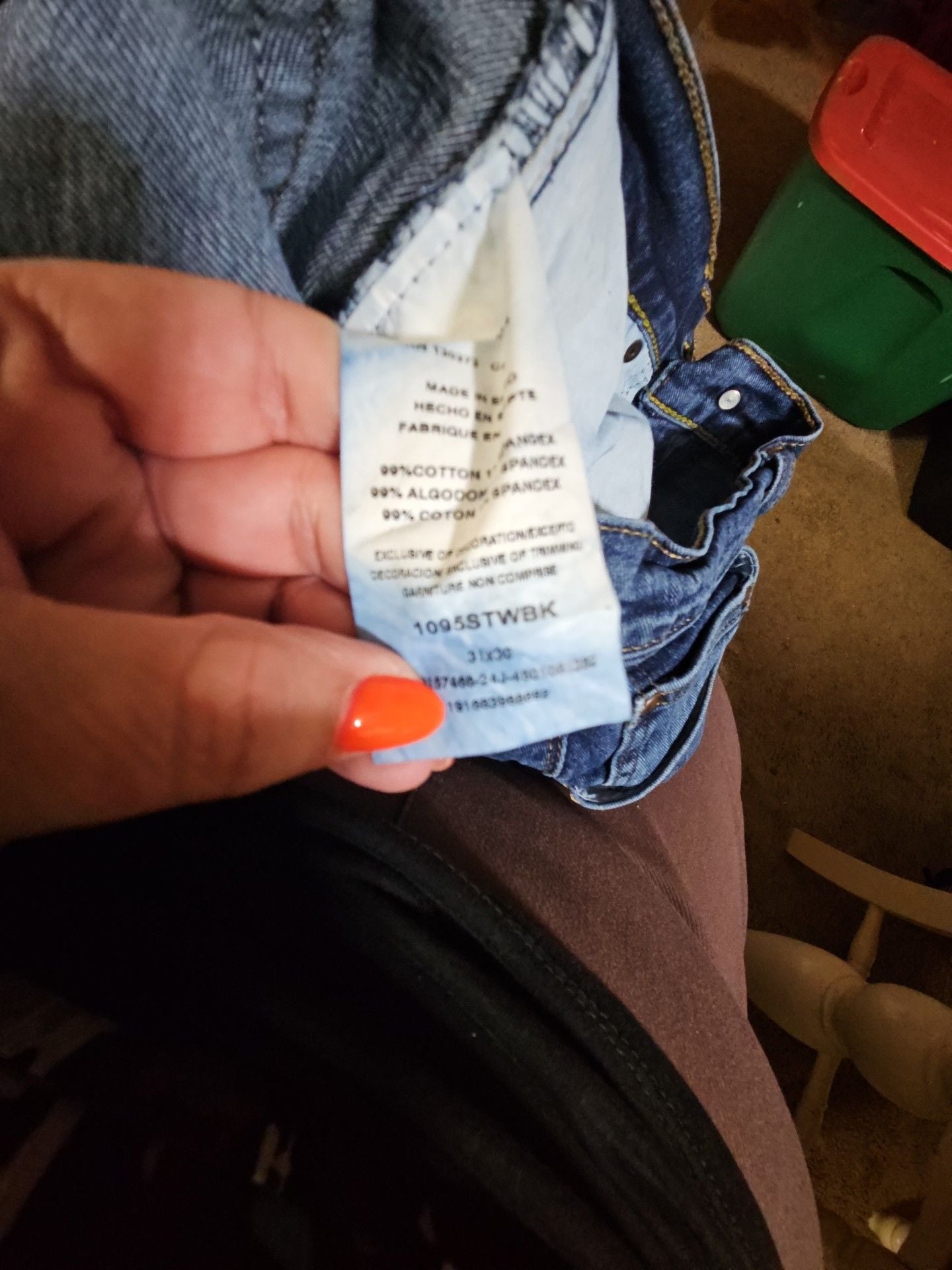 Wrangler Straight Fit Jeans 31x30 Blue Denim 6