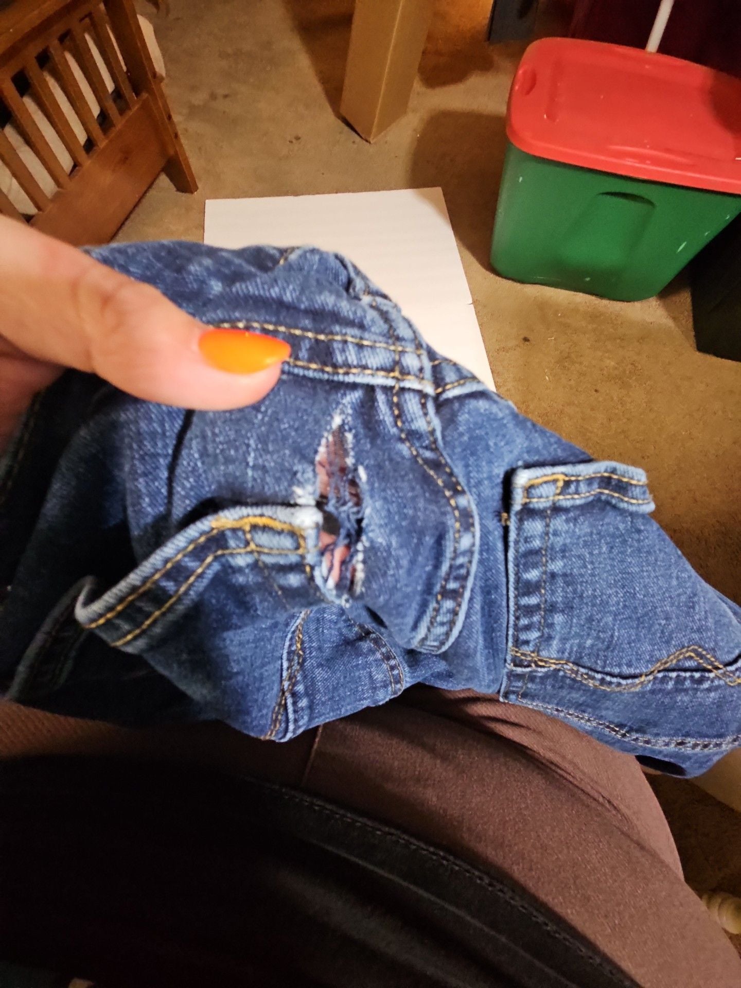 Wrangler Straight Fit Jeans 31x30 Blue Denim 7