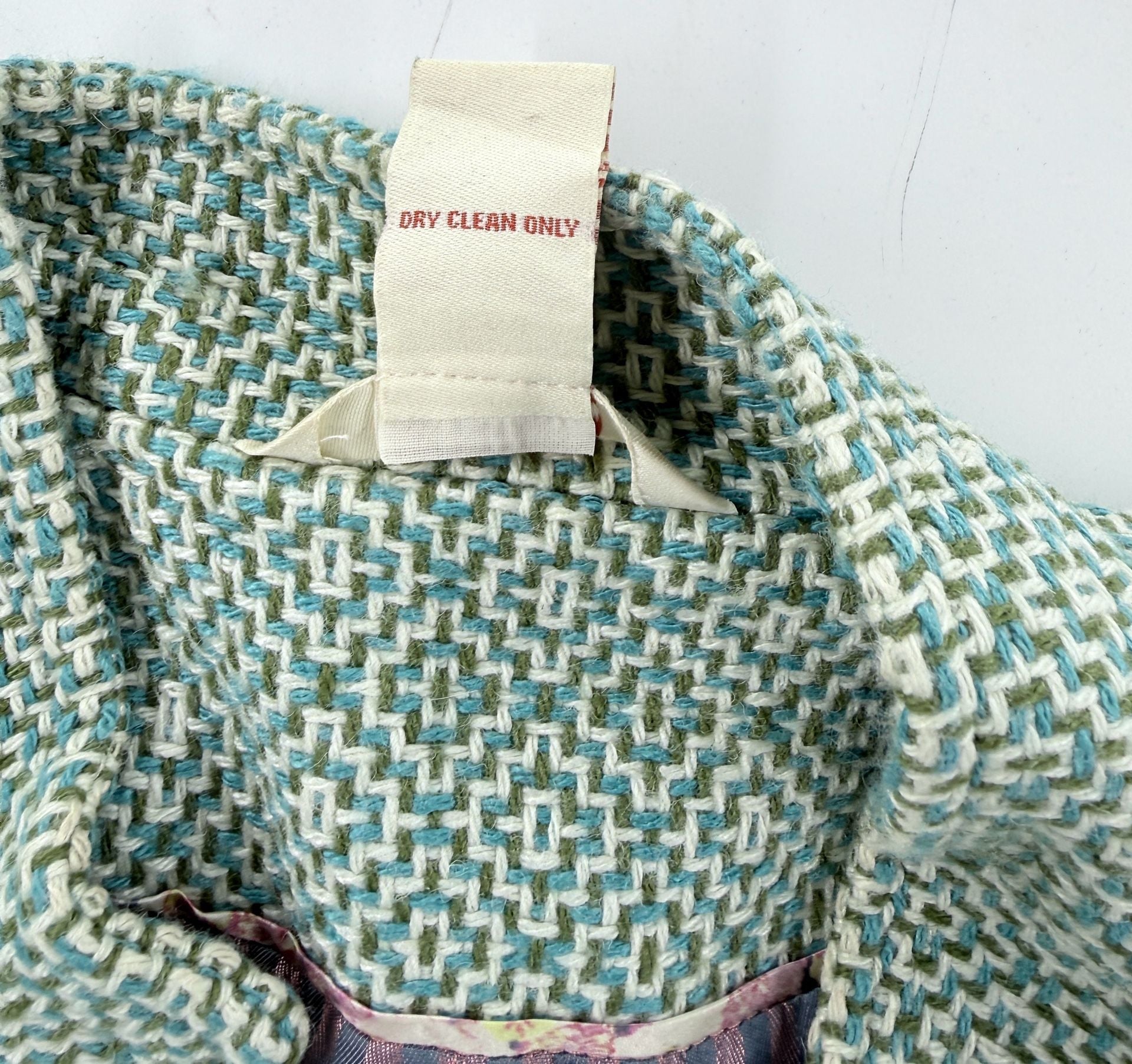 Sundance Tweed Utility Jacket Size 10 Green Wool Blend Button Cargo 4