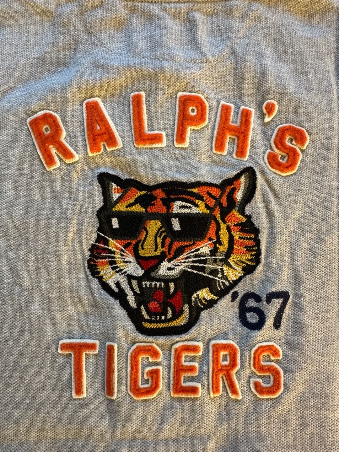 Polo Ralph Lauren Tiger Patch Polo Shirt Size 7 Grey Boys New 5