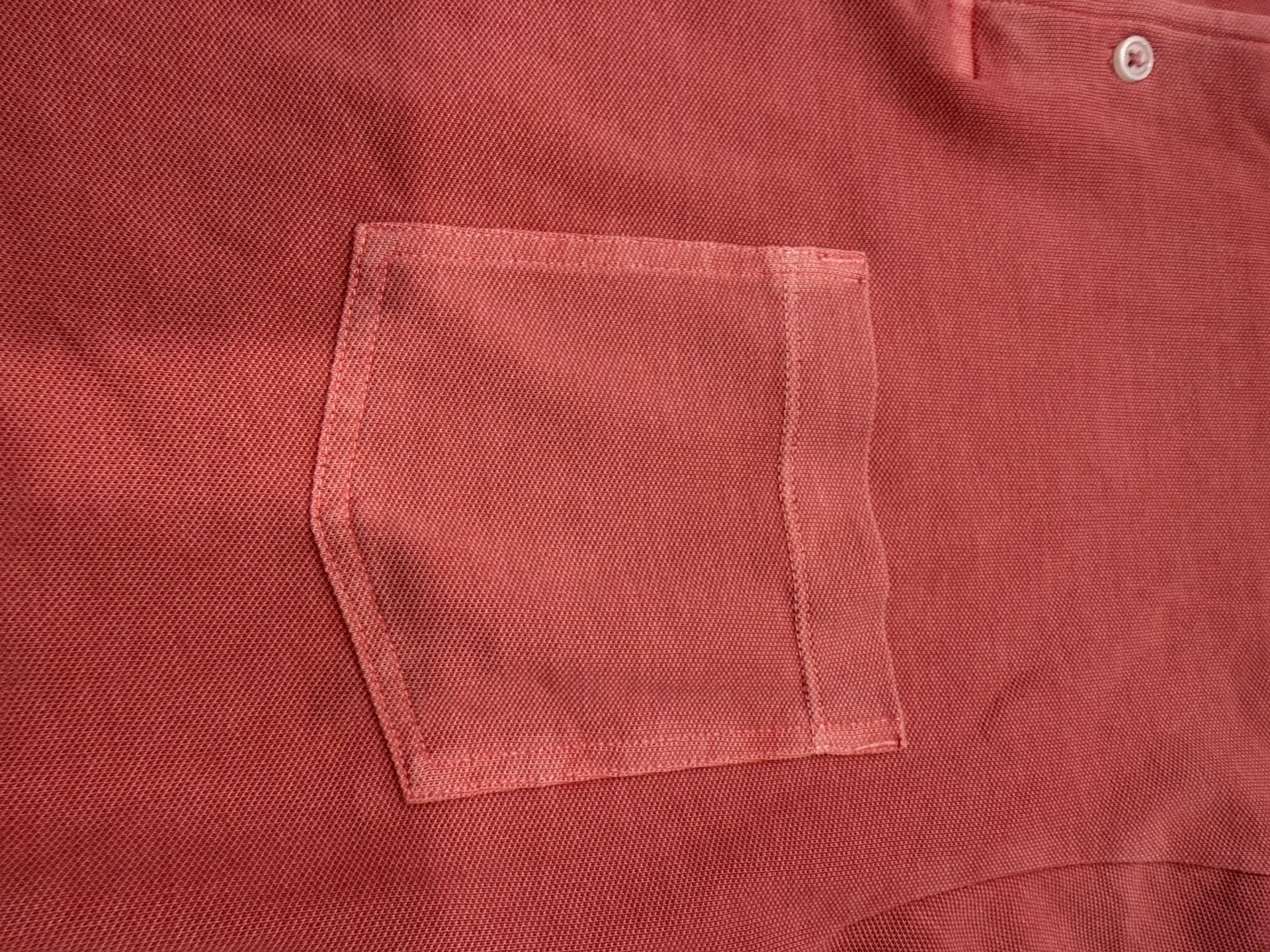 Vineyard Vines Long Sleeve Polo Size L Pink Pocket Cotton Shirt 3