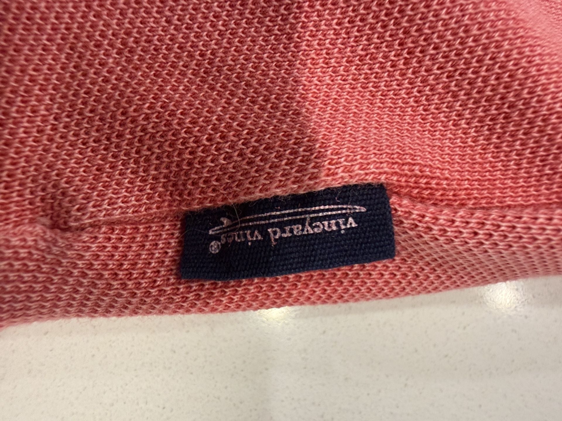 Vineyard Vines Long Sleeve Polo Size L Pink Pocket Cotton Shirt 6