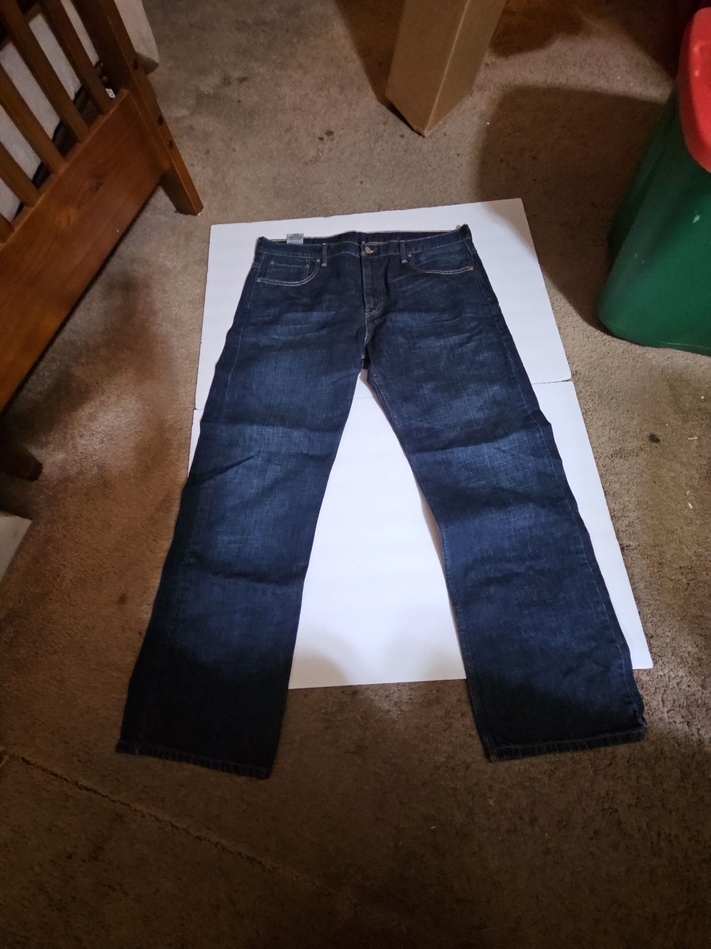 Levi's 569 Loose Straight Jeans 36x32 Dark Wash Denim 2