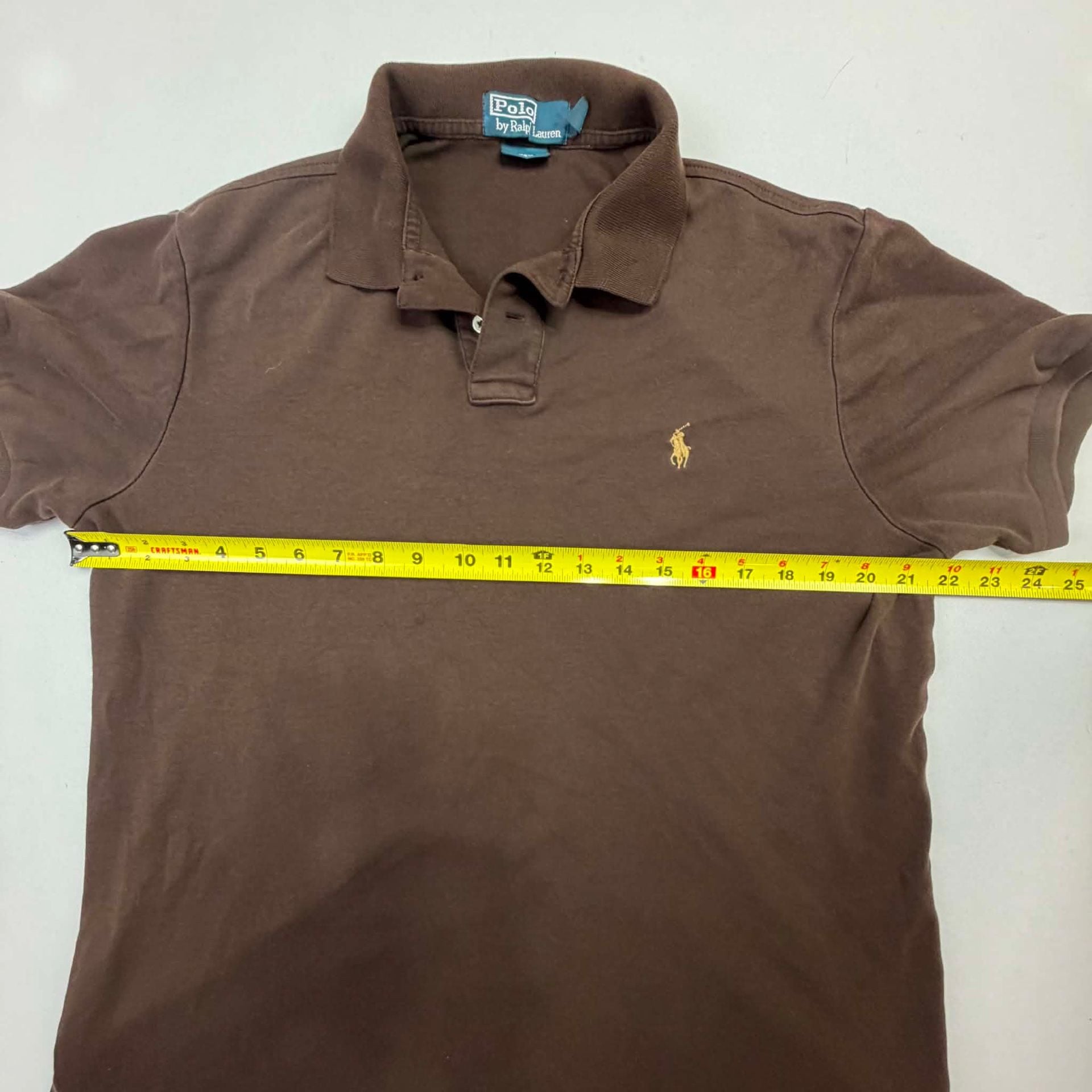 Polo By Ralph Lauren Polo Shirt Size L Brown Custom Fit 7