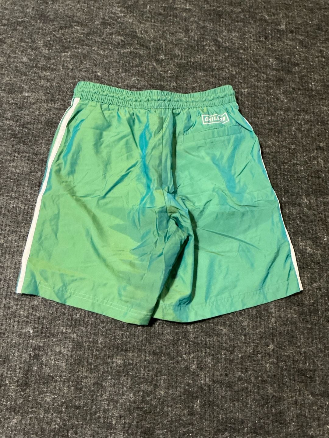 Adidas Originals Swim Shorts Size Adults Small Green 3 Stripes Trunks 11