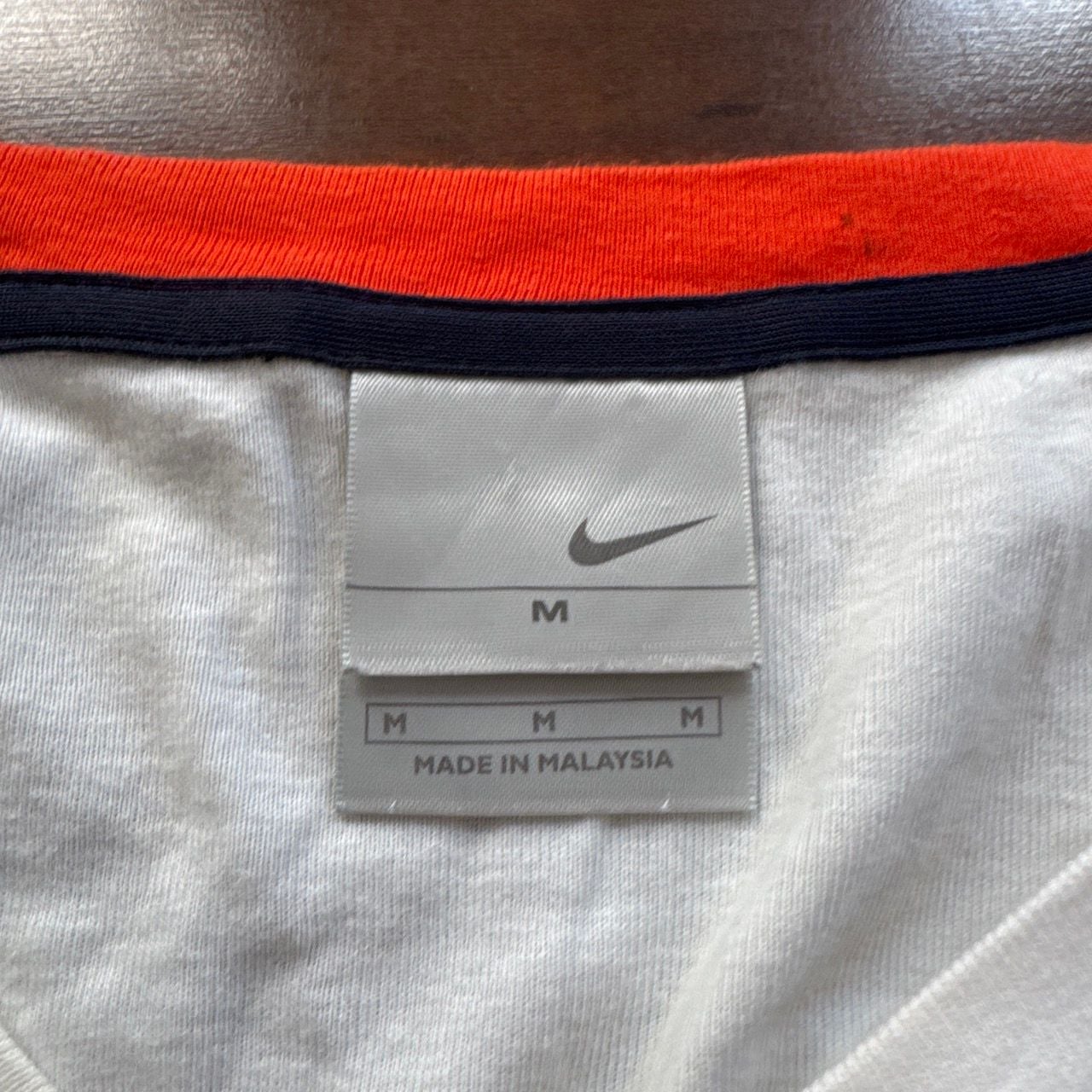 Nike Long Sleeve Shirt Size M White Orange Vintage 4