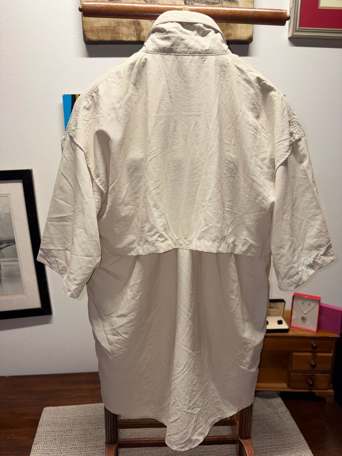 Hook & Tackle Outfitters Fishing Shirt Size Medium Cream 7