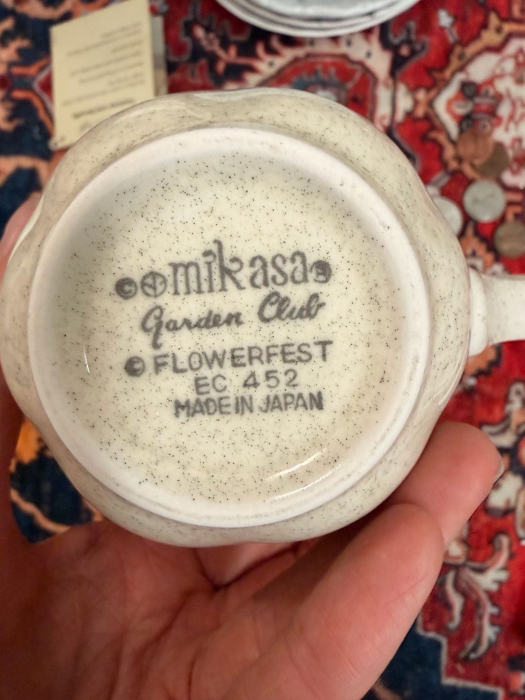 Vintage Retro Tea Cup Coffee Mug Mikasa Garden Club Flowerfest EC452 Japan 2
