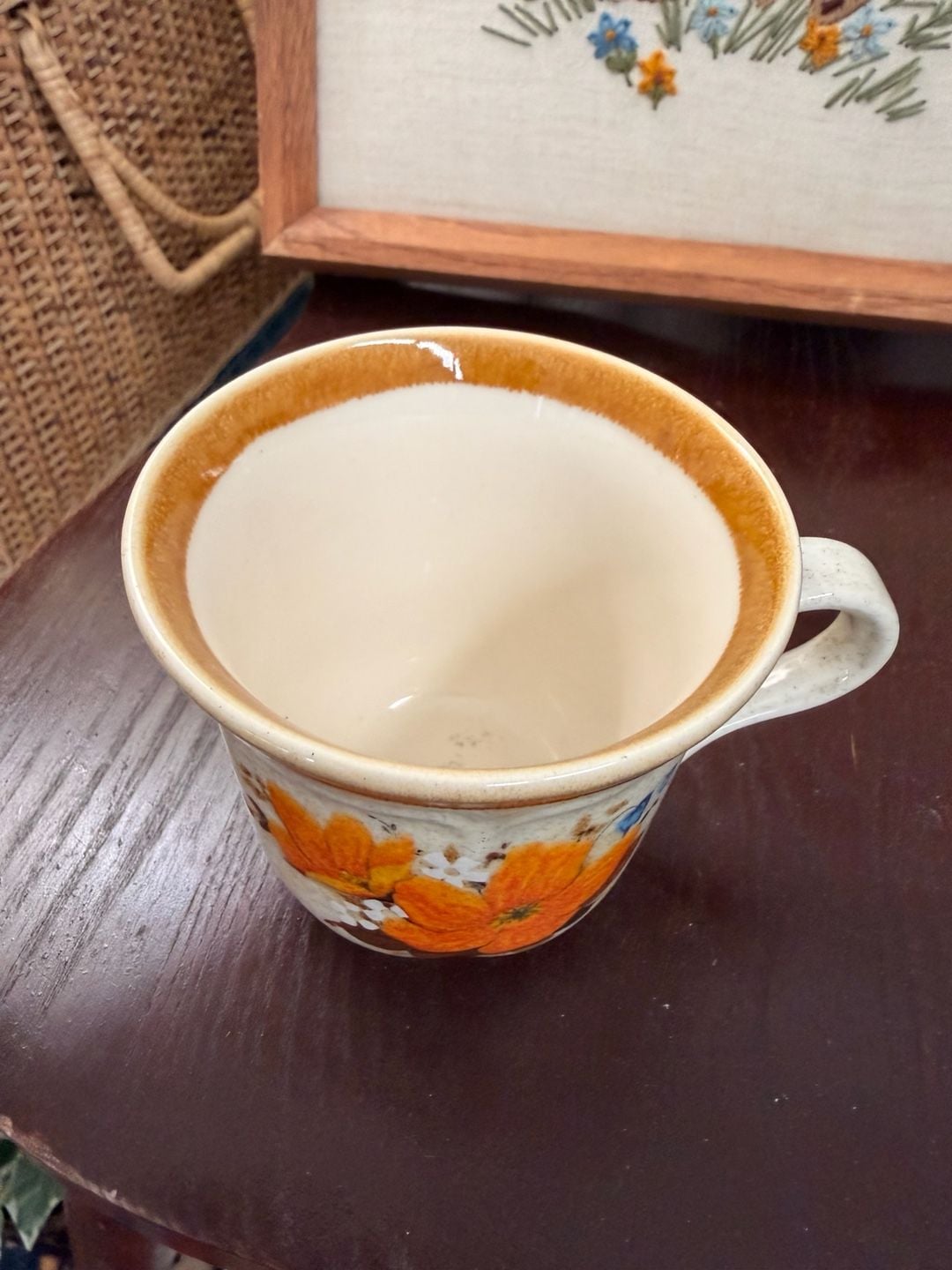 Vintage Retro Tea Cup Coffee Mug Mikasa Garden Club Flowerfest EC452 Japan 5