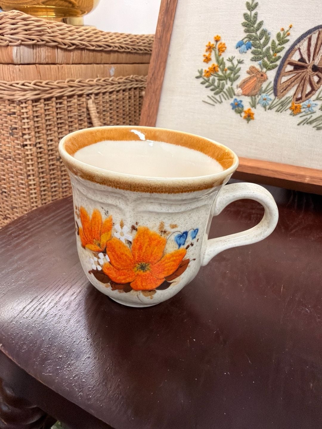 Vintage Retro Tea Cup Coffee Mug Mikasa Garden Club Flowerfest EC452 Japan 7