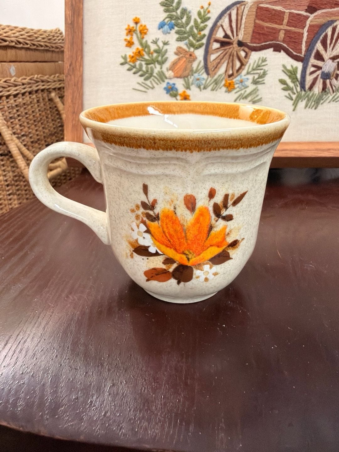 Vintage Retro Tea Cup Coffee Mug Mikasa Garden Club Flowerfest EC452 Japan 8