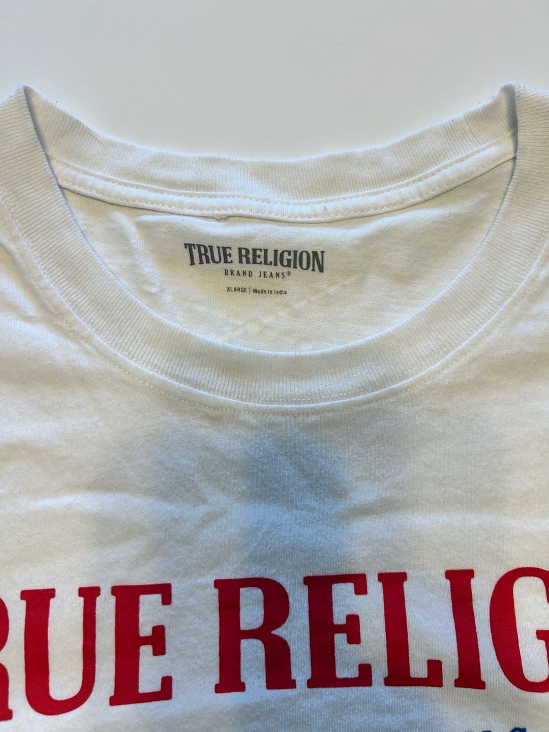 True Religion World Tour T-Shirt XL White Graphic Tee 5