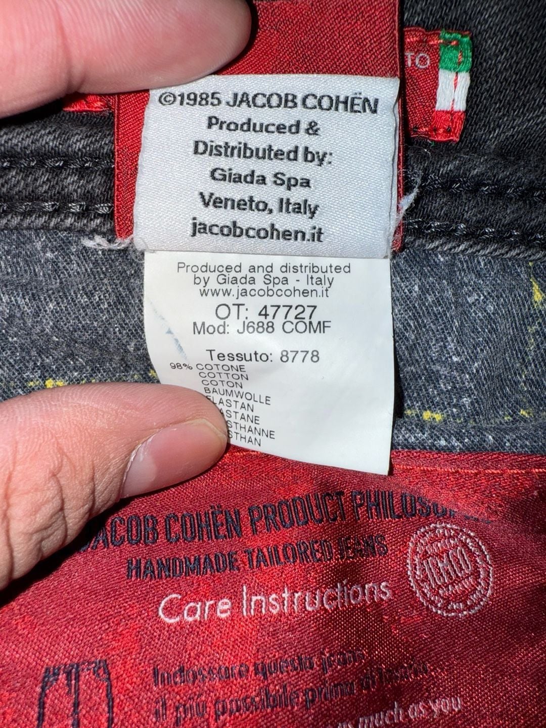 Jacob Cohen J688 COMF Tailored Jeans Gray 98% Cotton 32 5