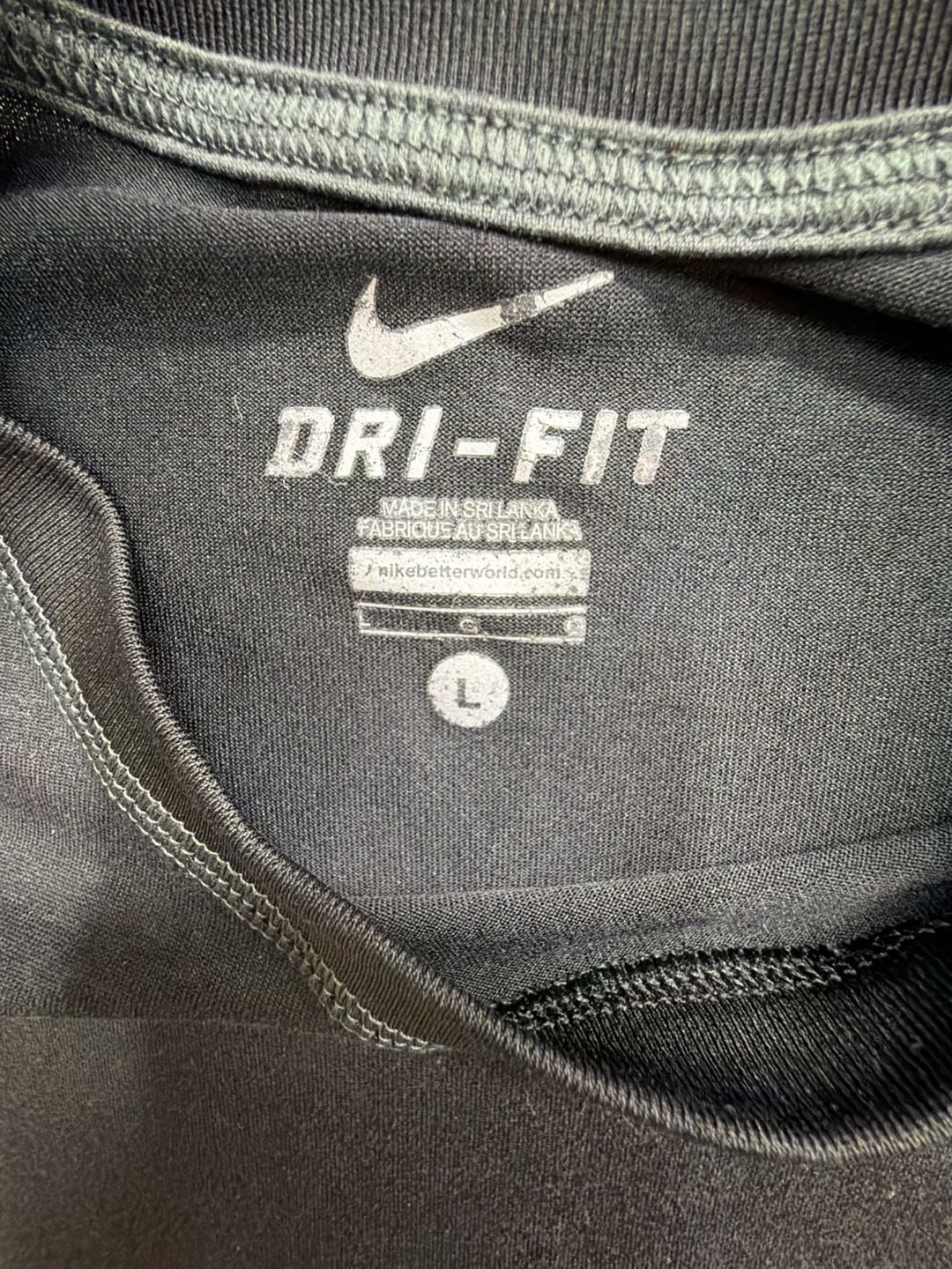 Nike Dri-Fit T-Shirt Size L Black Athletic Top 3