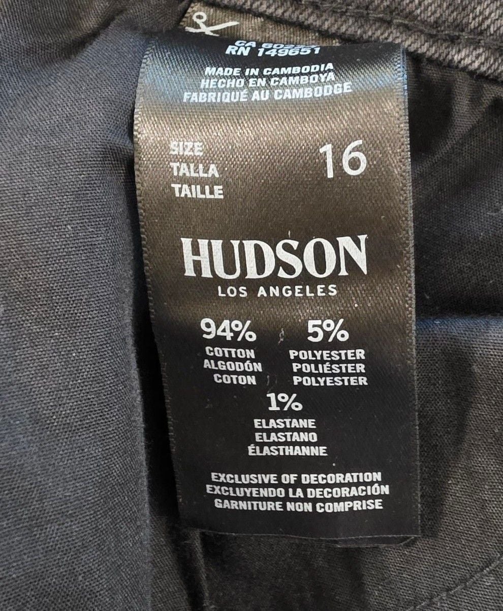 Hudson Los Angeles Jeans Size 16 Black Denim 5
